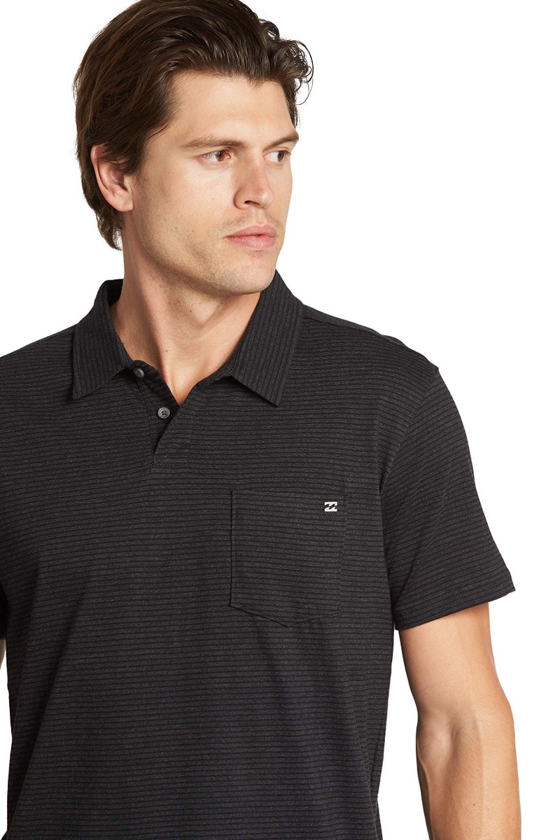 Billabong قميص بولو كلاسيكي للرجال من بيلابونغ، رمادي داكن، مقاس متوسط أمريكي - Image 2